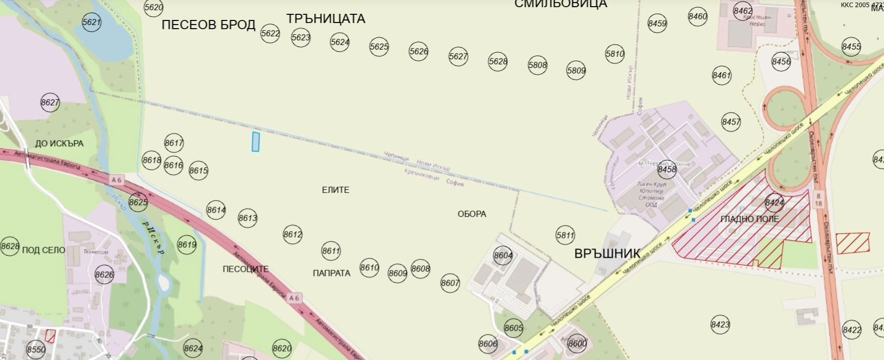 Продава ИНВЕСТИЦИОННА ЗЕМЯ - кв. Враждебна, м. Папрата, гр. София